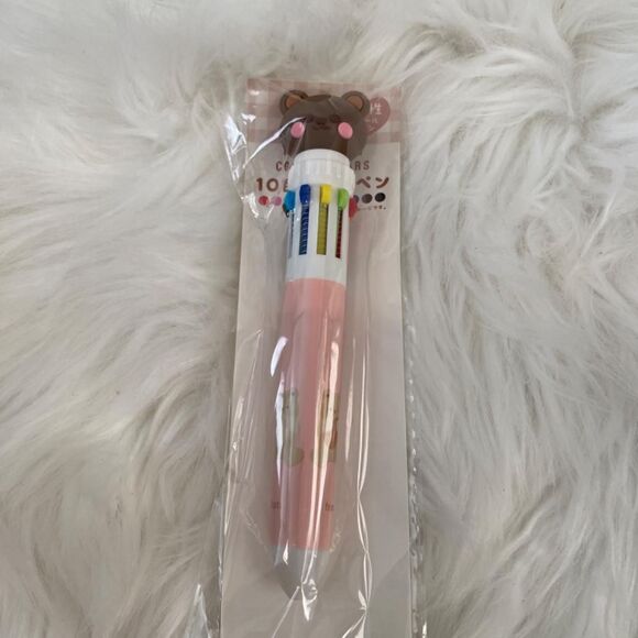 10 Color Ballpoint Pen. Bear Design. Multicolor. - Picture 2 of 6